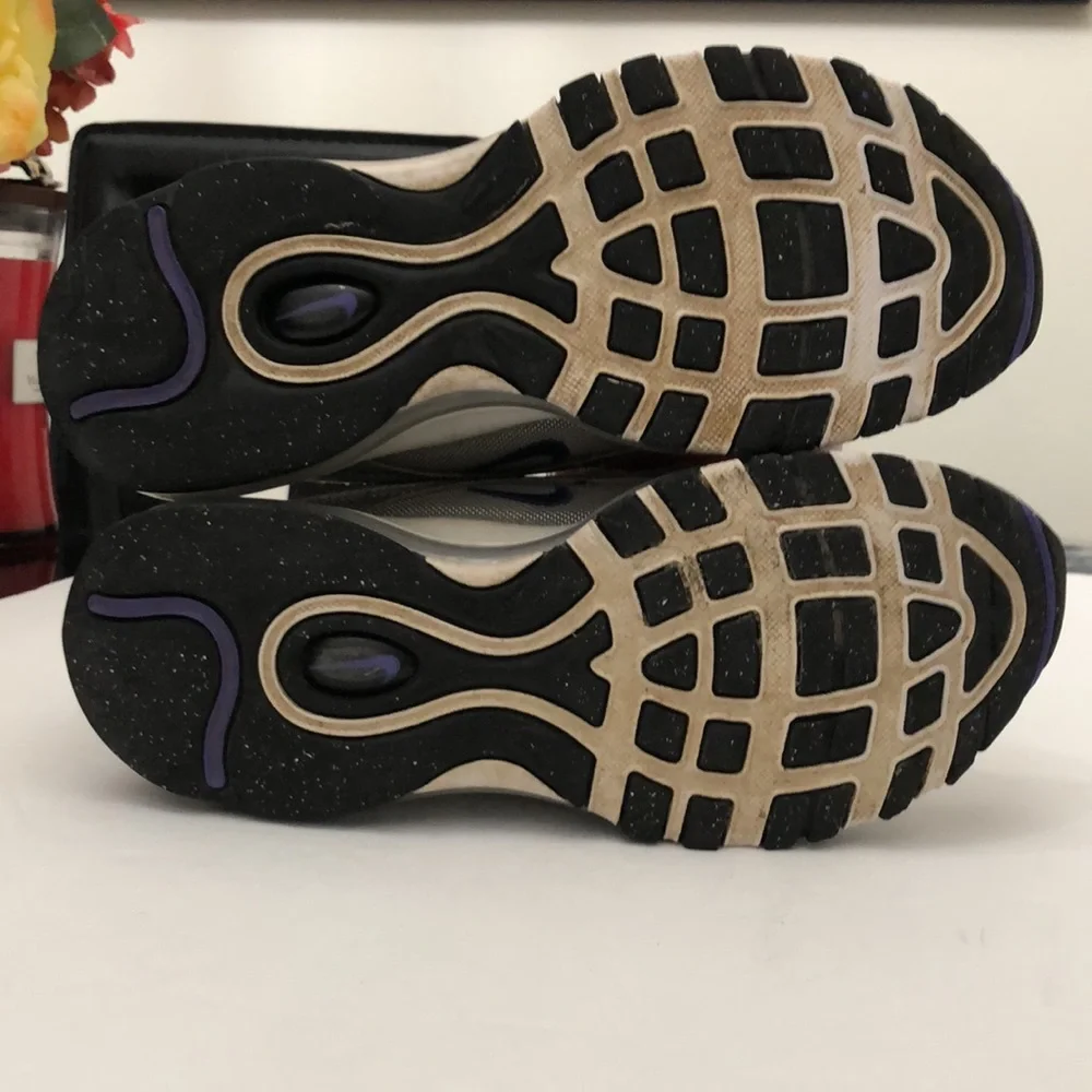 NIKE AIR MAX 97 GS SILVER BULLET PERSIAN VIOLET SNEAKERS MENS-BOYS SIZE 5.5Y